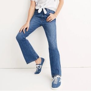 NWT Madewell Rigid Flare Jeans Delaford Wash 32